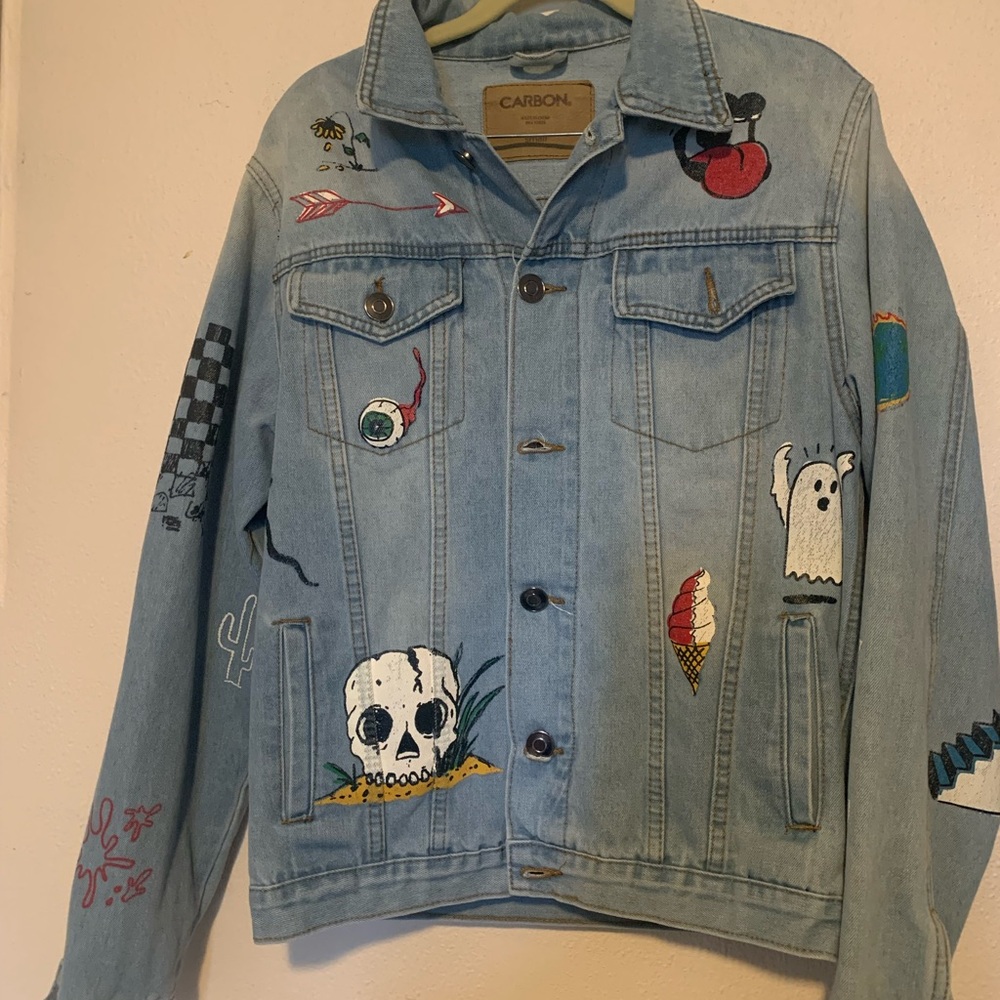 Carbon Light Blue Denim Jacket. Unisex jacket